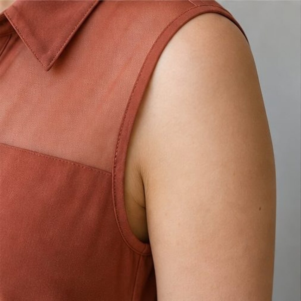 Rust Peplum Top - Picture 5 of 6